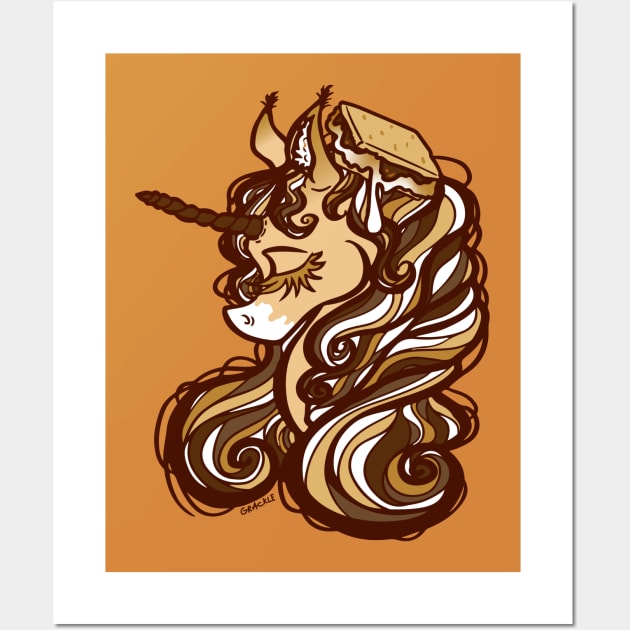 S'mores Unicorn Wall Art by Jan Grackle